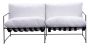 Off White & Black Two Seat Sofa