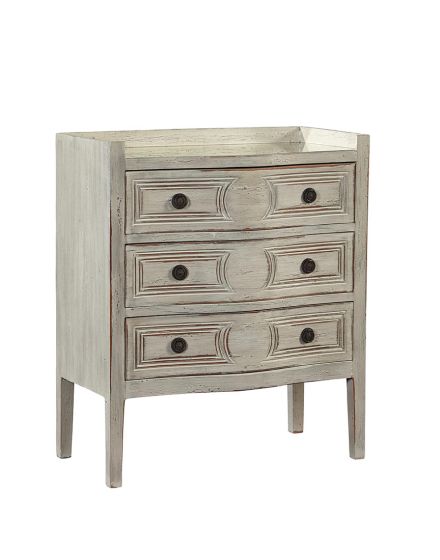 Soft Gray Mirrored Top Chest