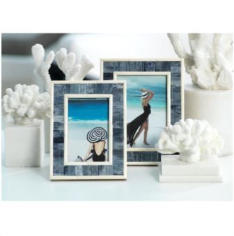 4x6 Mendocino Blue Carved Frame