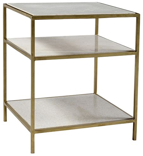 Marble Three Shelf Side Table