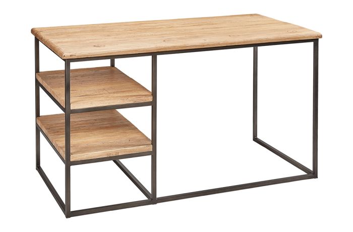 Reclaimed Elm & Metal Desk