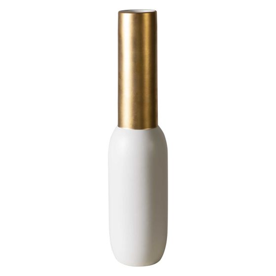 White and Gold Juggler Vase