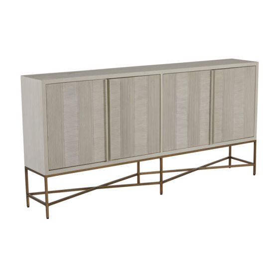 White Patterned Sideboard