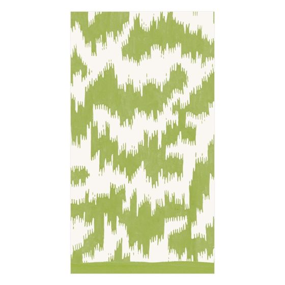 Modern Moire Green Guest Napkin