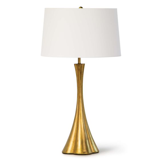 Wavy Gold Leaf Lamp