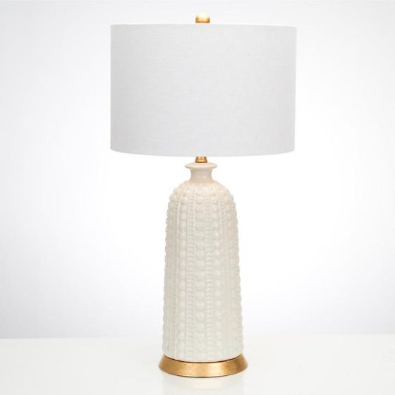Tapered White Ceramic Lamp