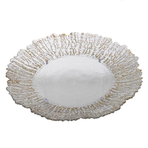 Decorative Gold and White Plate