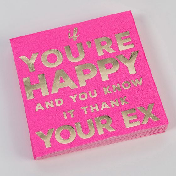 "Thank Your Ex" Cocktail Napkin