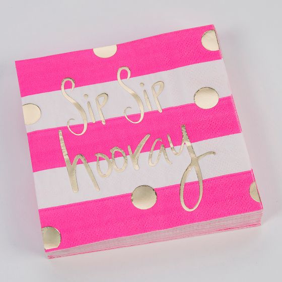 Sip Sip Hooray Cocktail Napkins
