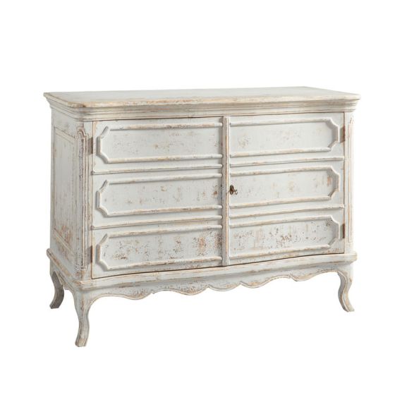White Distressed French Chest
