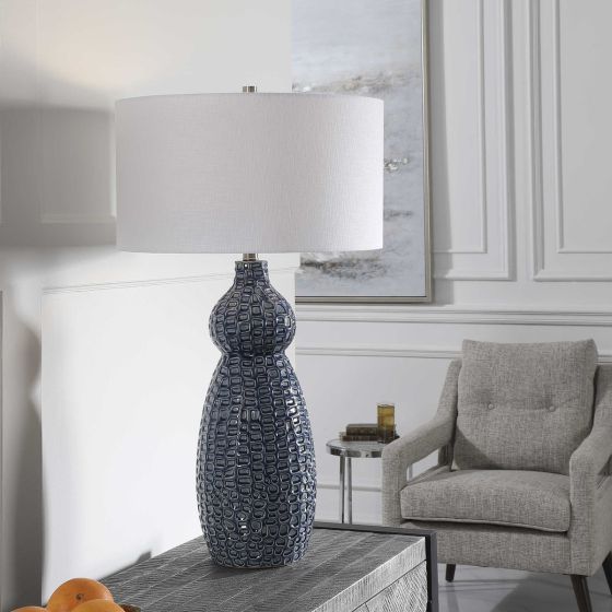 Cobalt Blue Glaze Lamp