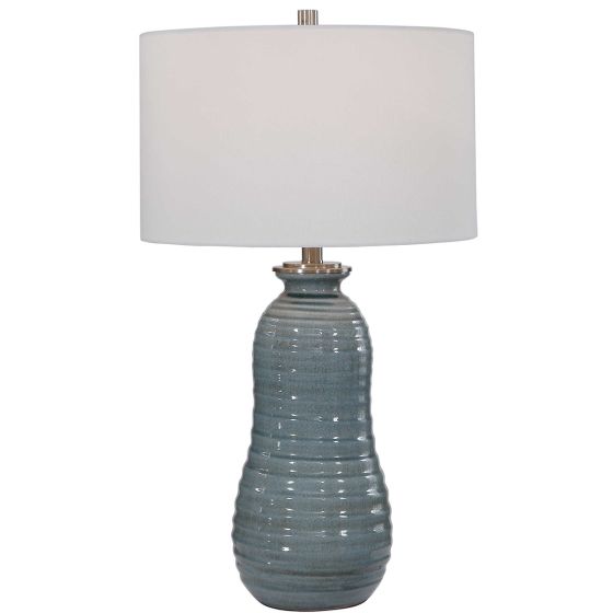 Light Blue Glazed Lamp