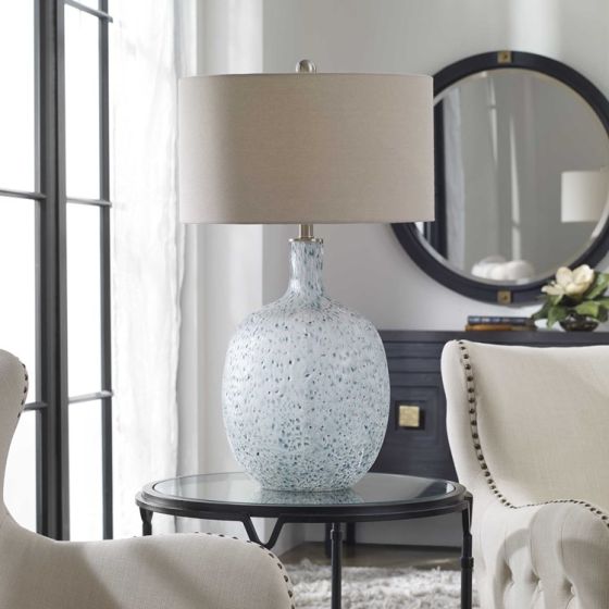 Aged White Glaze Table Lamp
