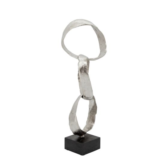 3 Silver Stacking Rings Statue