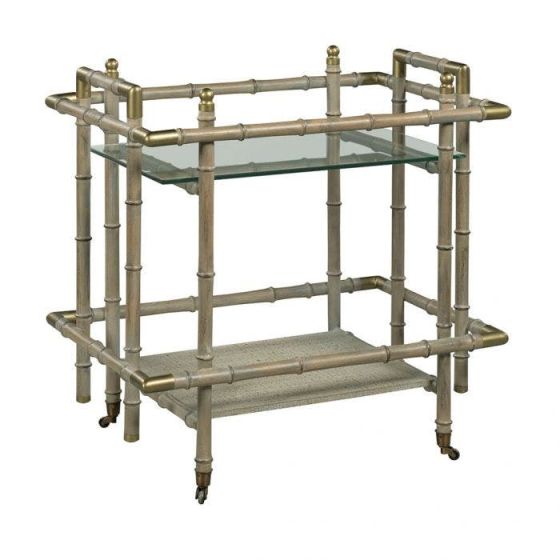 Geometric Brass Bar Cart