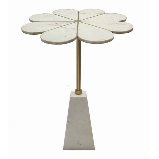 Scalloped Marble Top Table