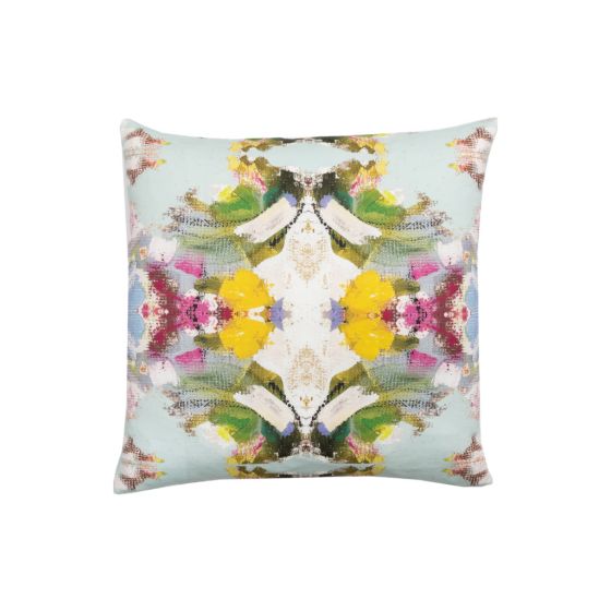 Poppy Blue Cotton Linen Pillow