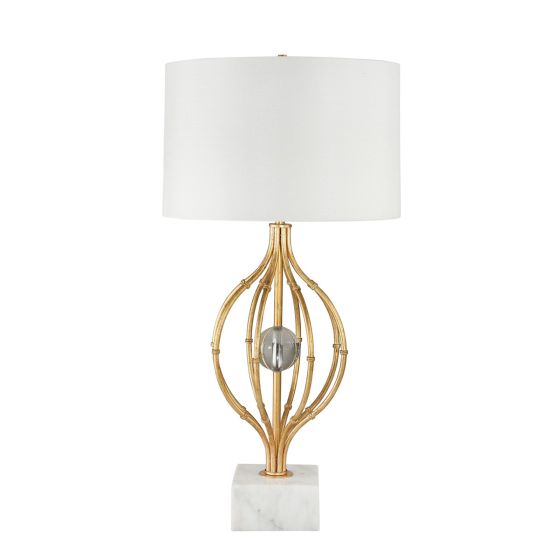 Gold Metal Cage Table Lamp