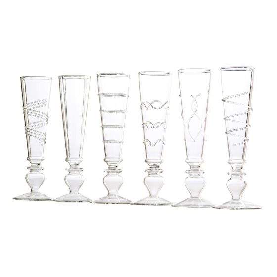 Clear Stemmed Champagne Flutes