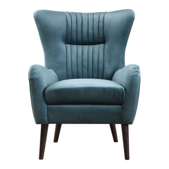 Jewel Tone Blue Accent Chair