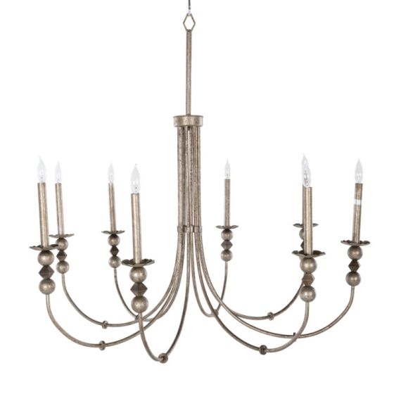 Antiqued Silver Chandelier