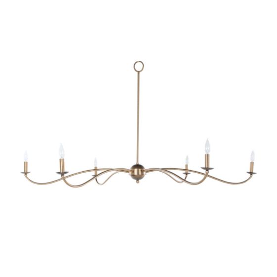 Flowing Brass Chandelier