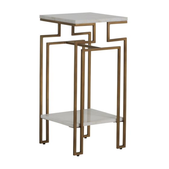 Gold Greek Key Side Table