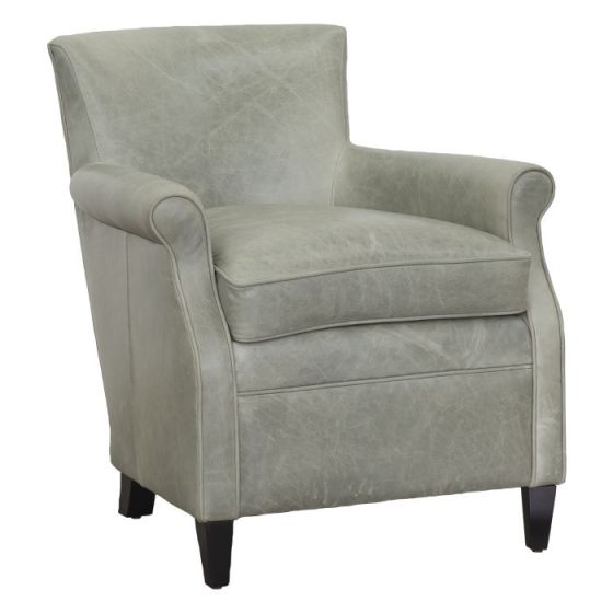Mint Leather Lounge Chair