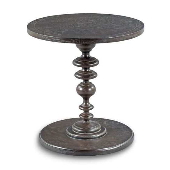 Slate Finish Round Side Table