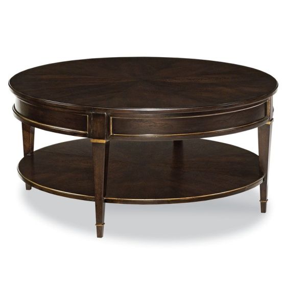 Round Mahogany Cocktail Table