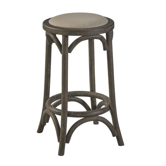 Curved Accent Ash Counter Stool