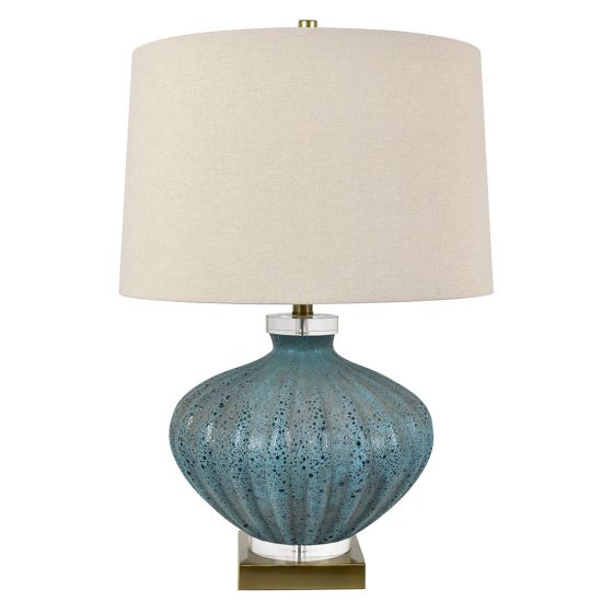 Aqua Blue Crystal Lamp
