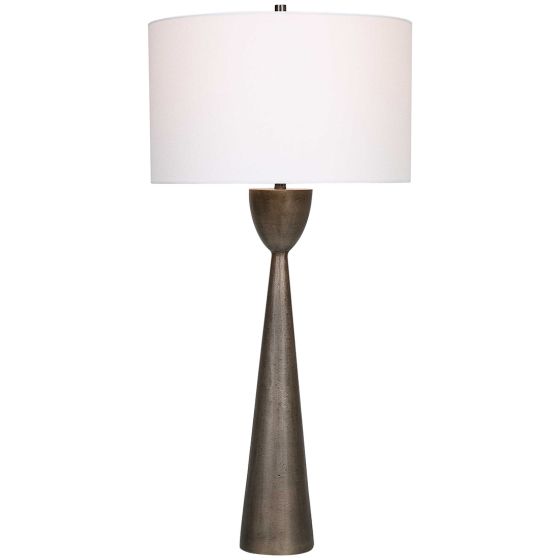 Brushed Nickel Cone Table Lamp