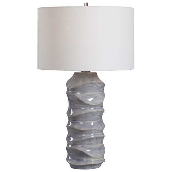 Cobalt Blue Drip Glaze Lamp