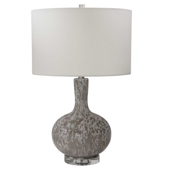 Black & Grey Flaked Table Lamp