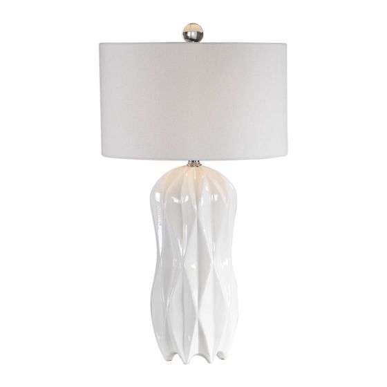 Modern White Embossed Lamp