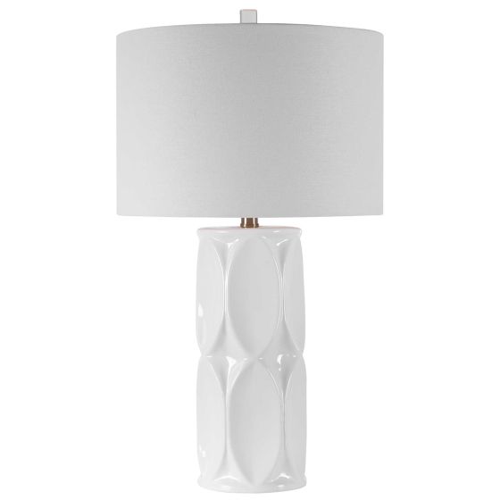 Mid-Century Ceramic White Lamp