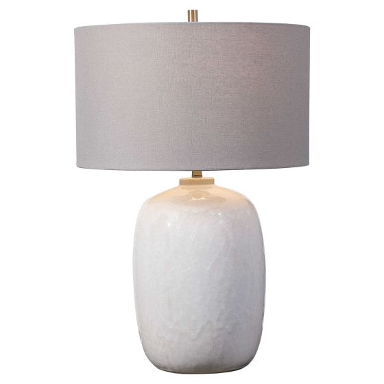 Simple Ivory Drip Glaze Lamp