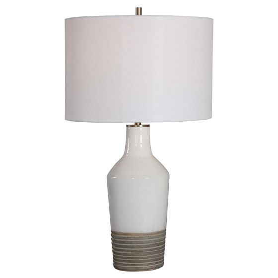 Two Toned Crackle Ceramic Lamp