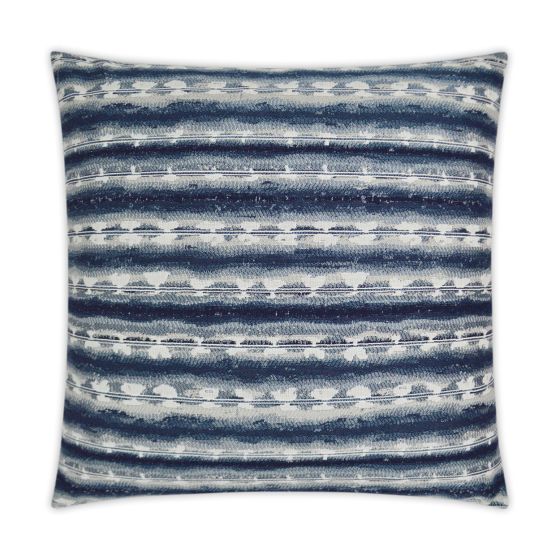 Indigo Striped Outdoor Pillow