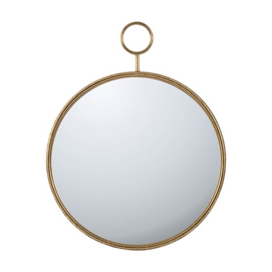 Round Gold Hoop Mirror
