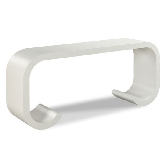 White Gesso Scroll Console