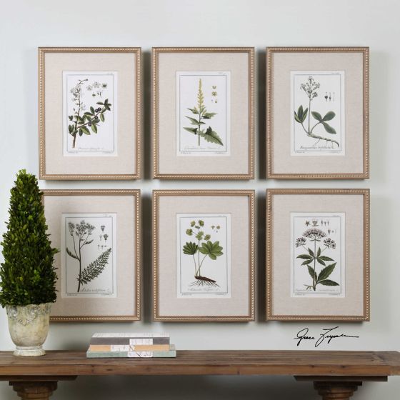 Botanical on Textured Linen Mat