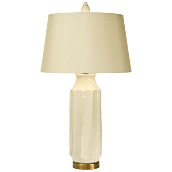 Cream Fluted Table Lamp