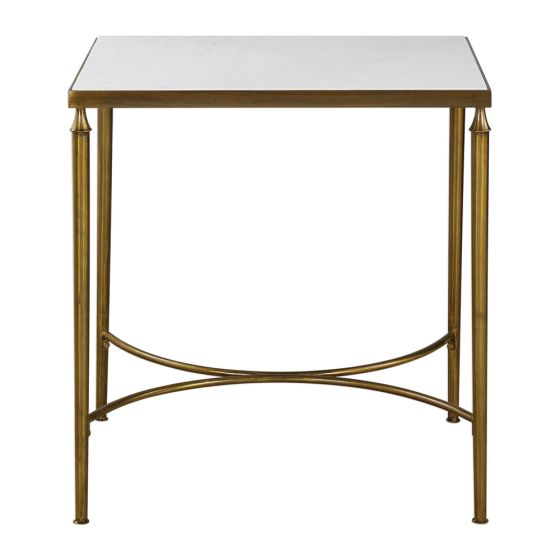 Gilded Iron and Marble Table