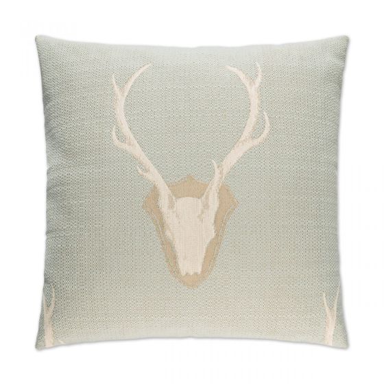 Cream and Tan Deer Pillow