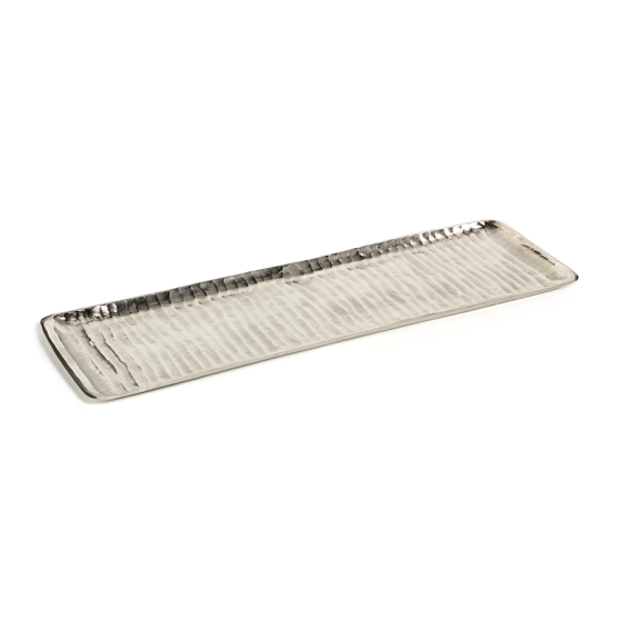 Large Hammered Nickel Tray