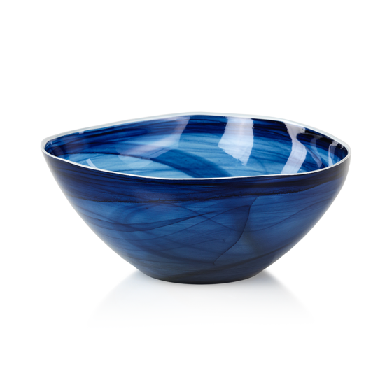 Indigo Alabaster Serving Bowl