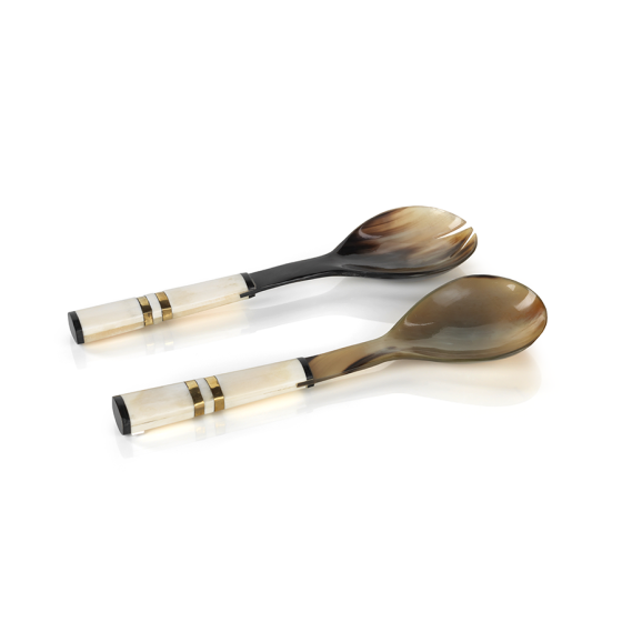 White Bone Salad Servers