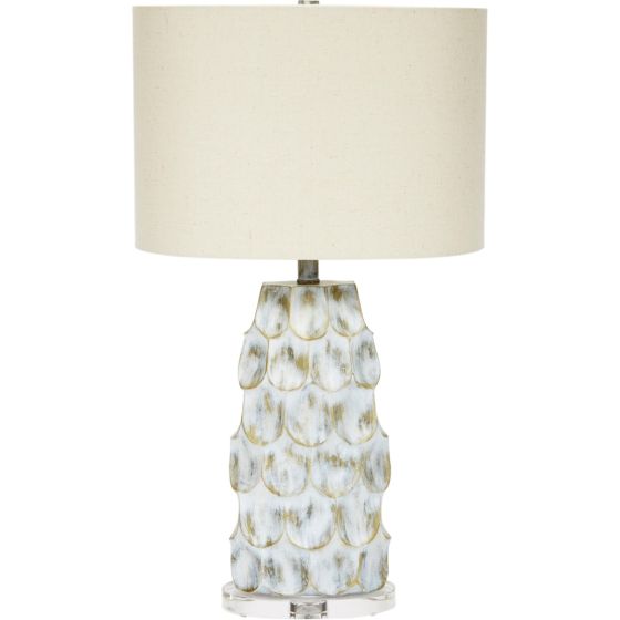 Gold Gray Washed Textured Lamp